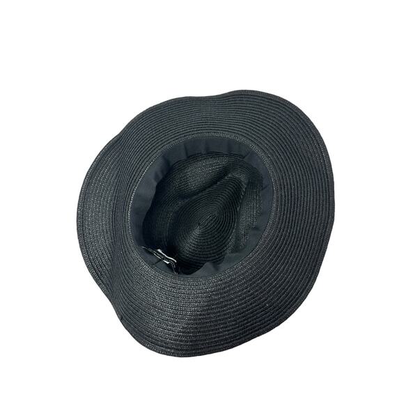 Banana Republic black straw sun hat size 7 - M - Picture 3 of 6